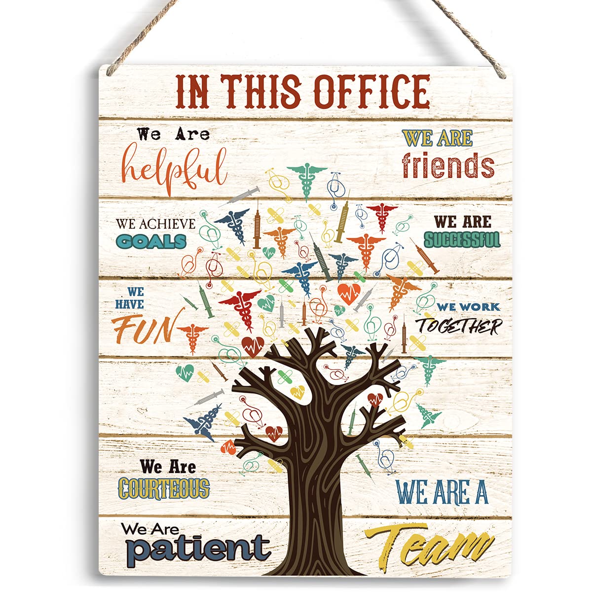 Office Decorations for Work In This Office We Do Teamwork Motivational Quotes Wall Art Office Wall Decor Teamwork Wall Art for Office Bedroom Wooden Hanging Sign 10x8 Inches-image-9