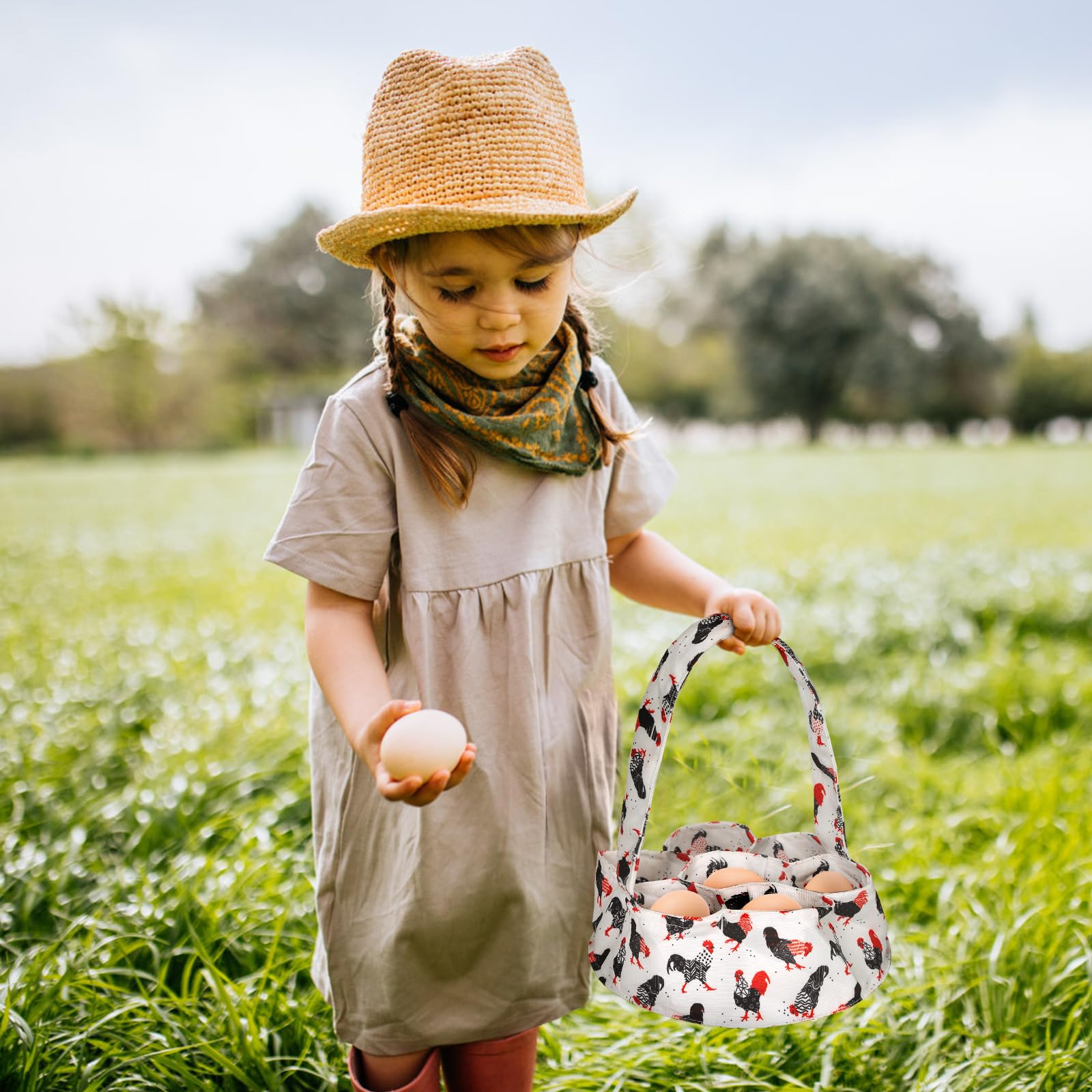 Syhood Grembiule per la Raccolta delle Uova di Gallina Grembiule per Uova per le Uova Fresche Donne Porta Tasche Profonde per Uova di Pollo Anatra Oca (Adulto Unisex