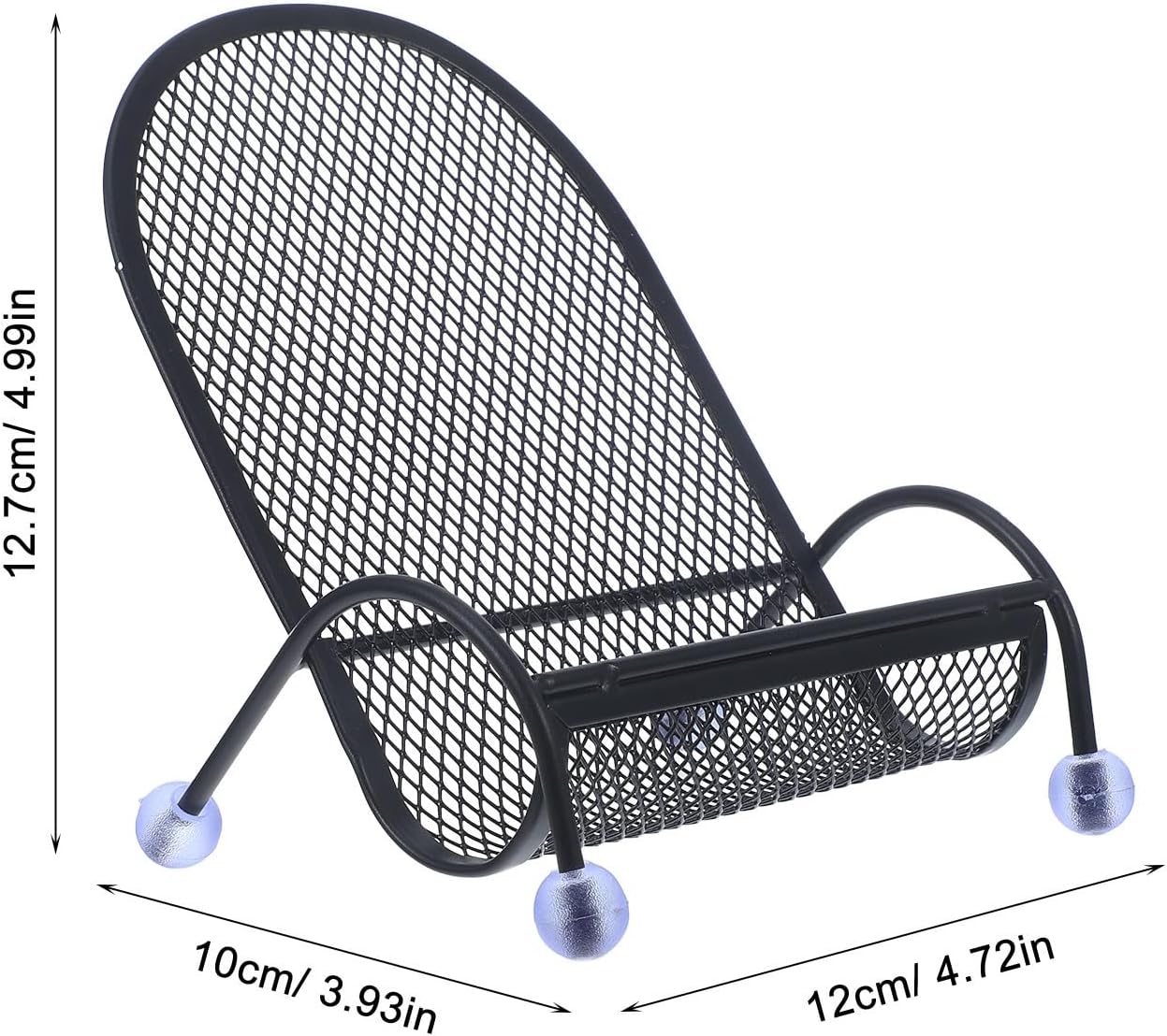 BETOOKY Chair Shaped Phone Holder Desk Stand for Business Cards, Iron Black image 2