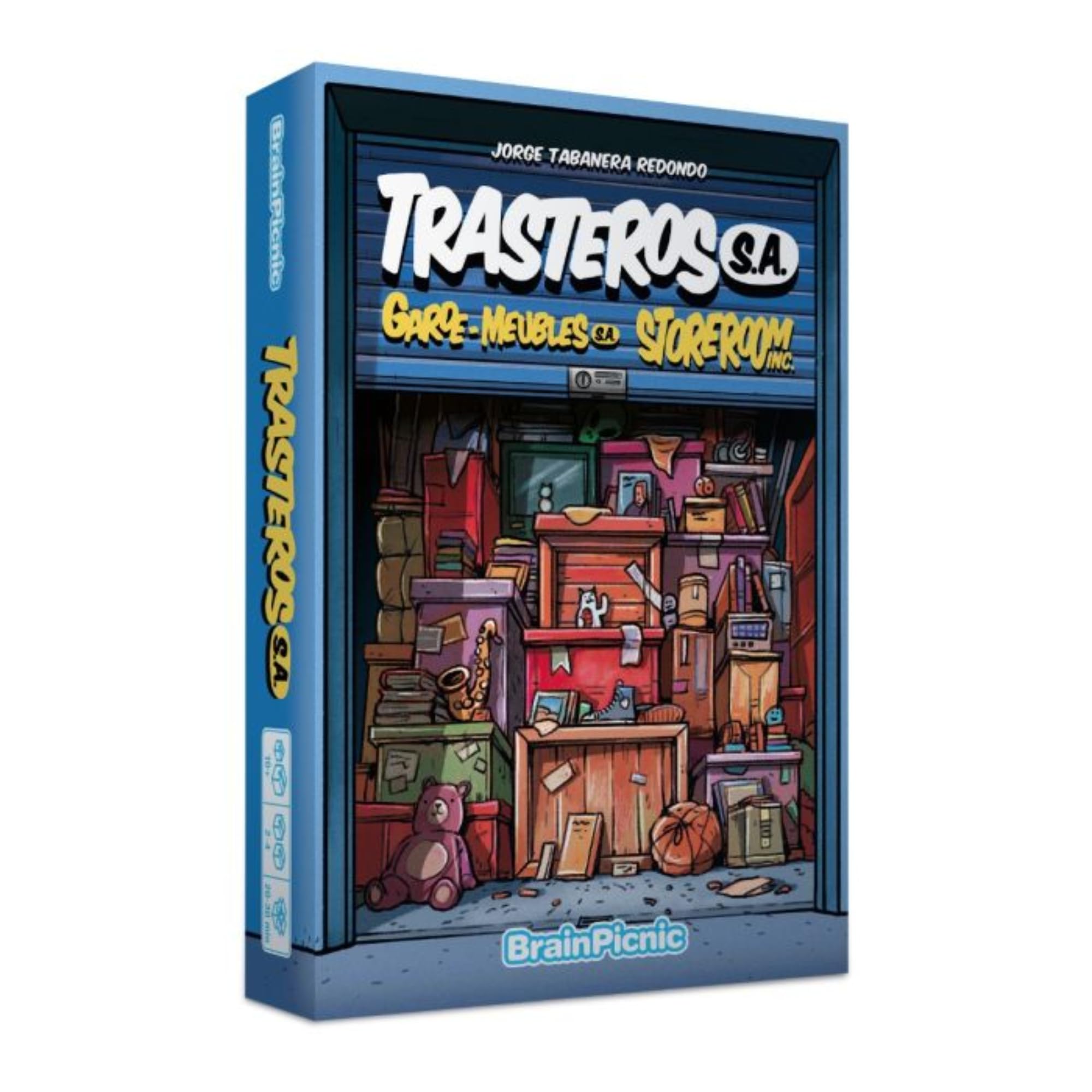Trasteros, S. A., Juego de Mesa, 2-​4 Jugadores, Juego de Cartas, Familiar, con Amigos, Divertido, Bonito, Idioma Español, Francés, Inglés, Edad +​10 Años