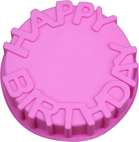 Miniatura 1 de Molde de silicona para hornear pastel de 8 pulgadas para fiesta de cumpleaños, molde de silicona