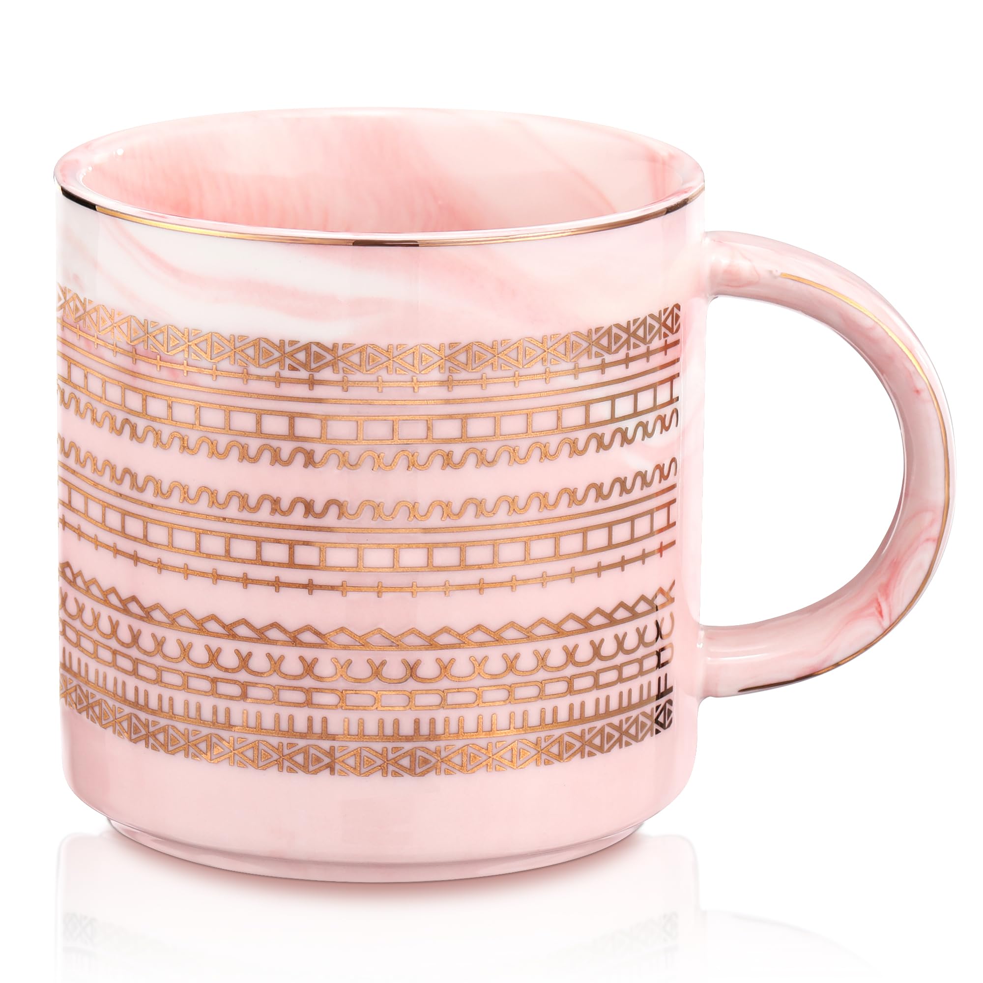 Photo 1 of Teecyhooo Mothers Day Gifts for Mom Hidden Message Coffee Mug 11.5oz Coffee Cup Cute Pink Marble Mug White Elephant Gifts for Women Friends Coworkers Office Birthday Bestie BFF Employee Boss