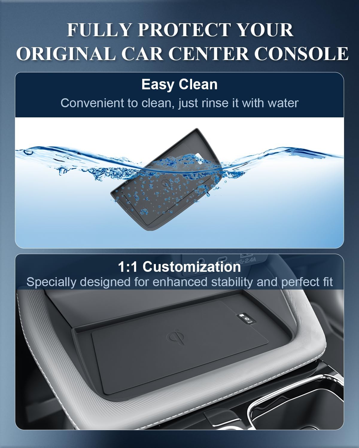 BIBIBO for 2026 Subaru Forester Charging Mat for 2026 Subaru Forester(Premium/Sport/Limited/Wilderness/Touring) Center Console 2026 Forester Insert Charging Mat 2026 Forester Accessories image 3