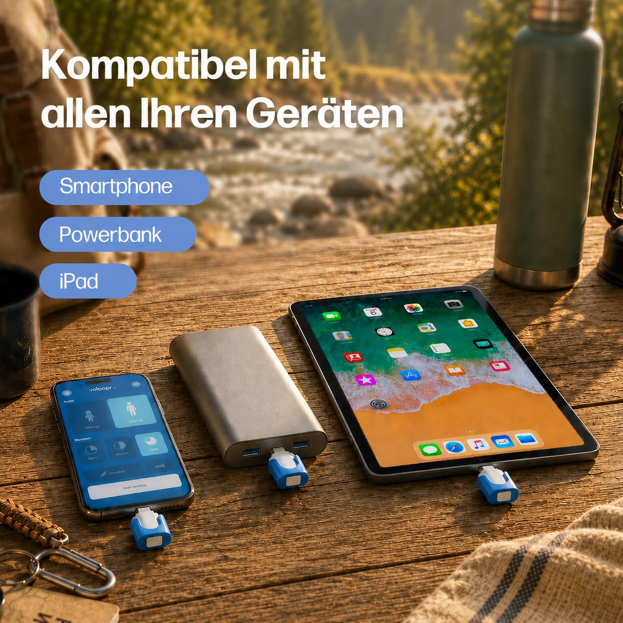 Smartphone-betriebene Juckreizlinderung bei Insektenstichen, batterielose Nachbehandlung gegen Insektenstiche, Juckreizlinderung bei Mückenstichen mit USB-C