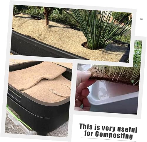 Miniatura 8 de GANAZONO 4 unids Cocos Fibra Alfombra Aislante Fibra de Cáscara para Plantas Forro de Fibra Reptil Alfombra Escalada Flor Fría Rectangular Plantador