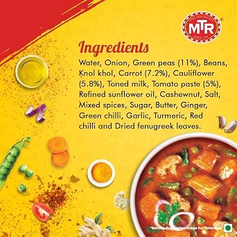 MTR Ready to Eat Mixed Vegetable Curry, 300g