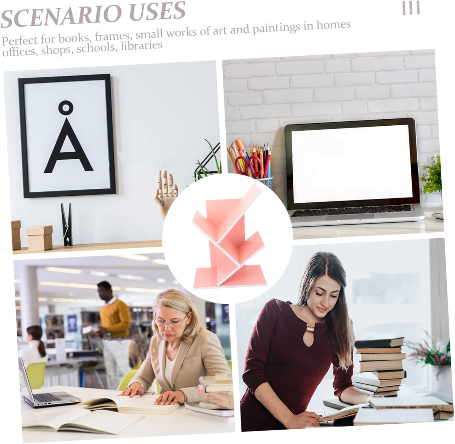 Ciieeo Tree Shape Desktop Bookshelf Multi Organizer for Home Office and Study Colorful Storage Rack for Books Magazines and Supplies Modern Decor for Desk Space