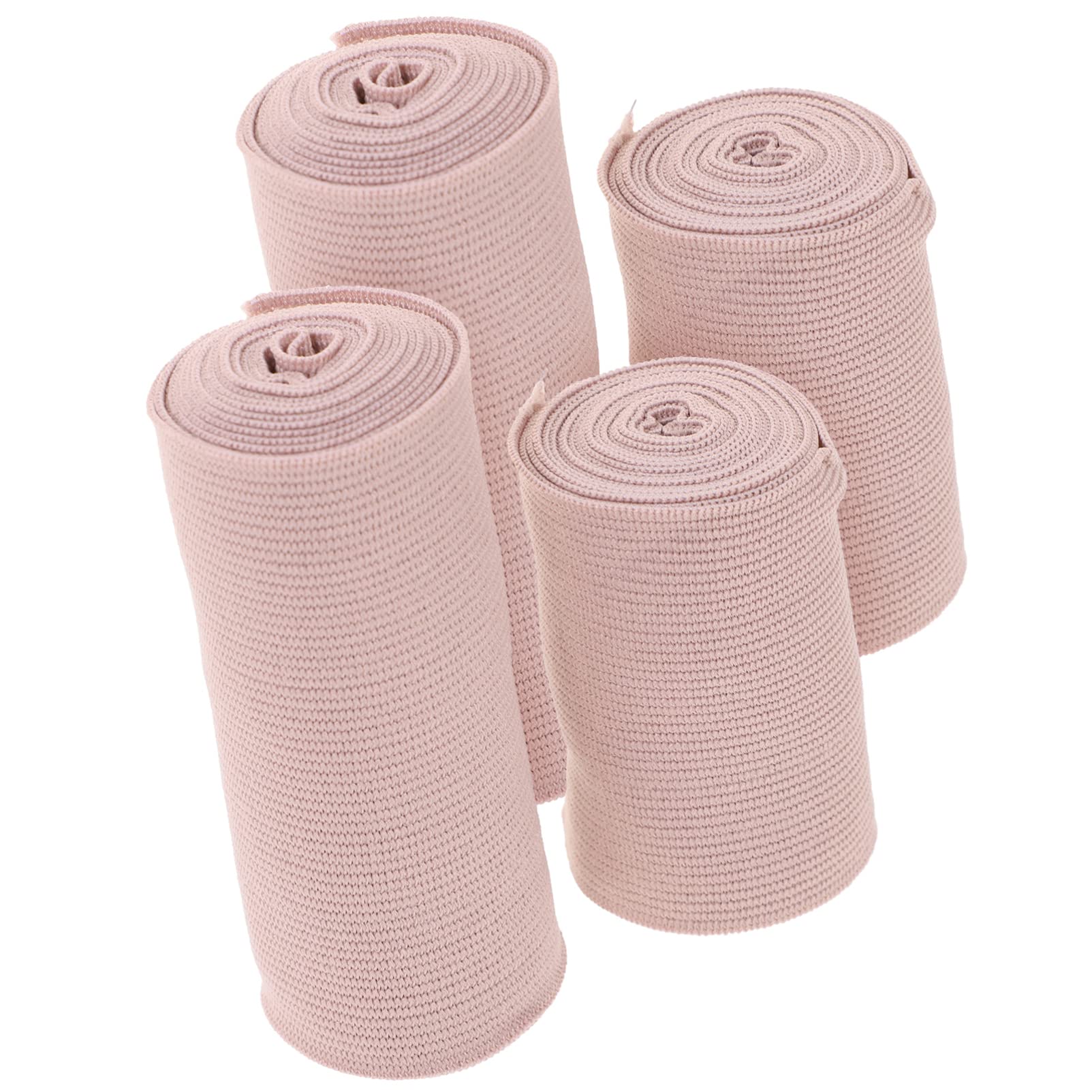 COOLHIYA Elastic Wrap 4pcs Compression Roll with Metal Clips Sports Supplies for Ankle Arm Leg Chest Injury Elastic Sports Adhesive