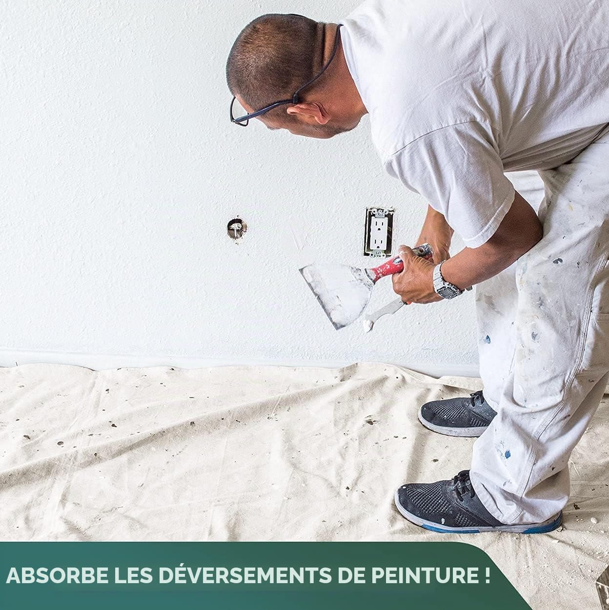 Toile de Coton CCS Chicago et Supply - Toile de Coton Tout Usage - 4 x 12 m