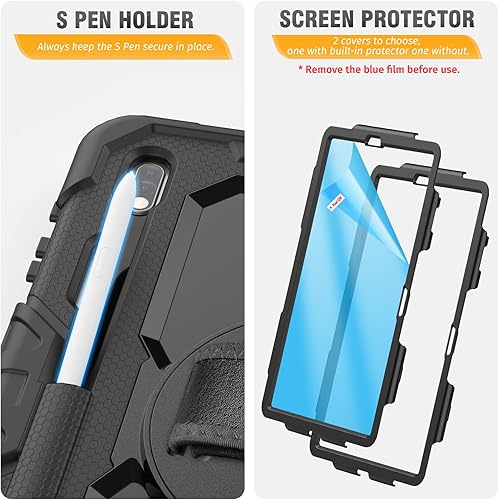Miniatura 171 de HXCASEAC Funda para Samsung Galaxy Tab S6 Lite de 10,4 pulgadas, protectora con protector de pantalla/correa de mano/soporte para bolígrafo S, a