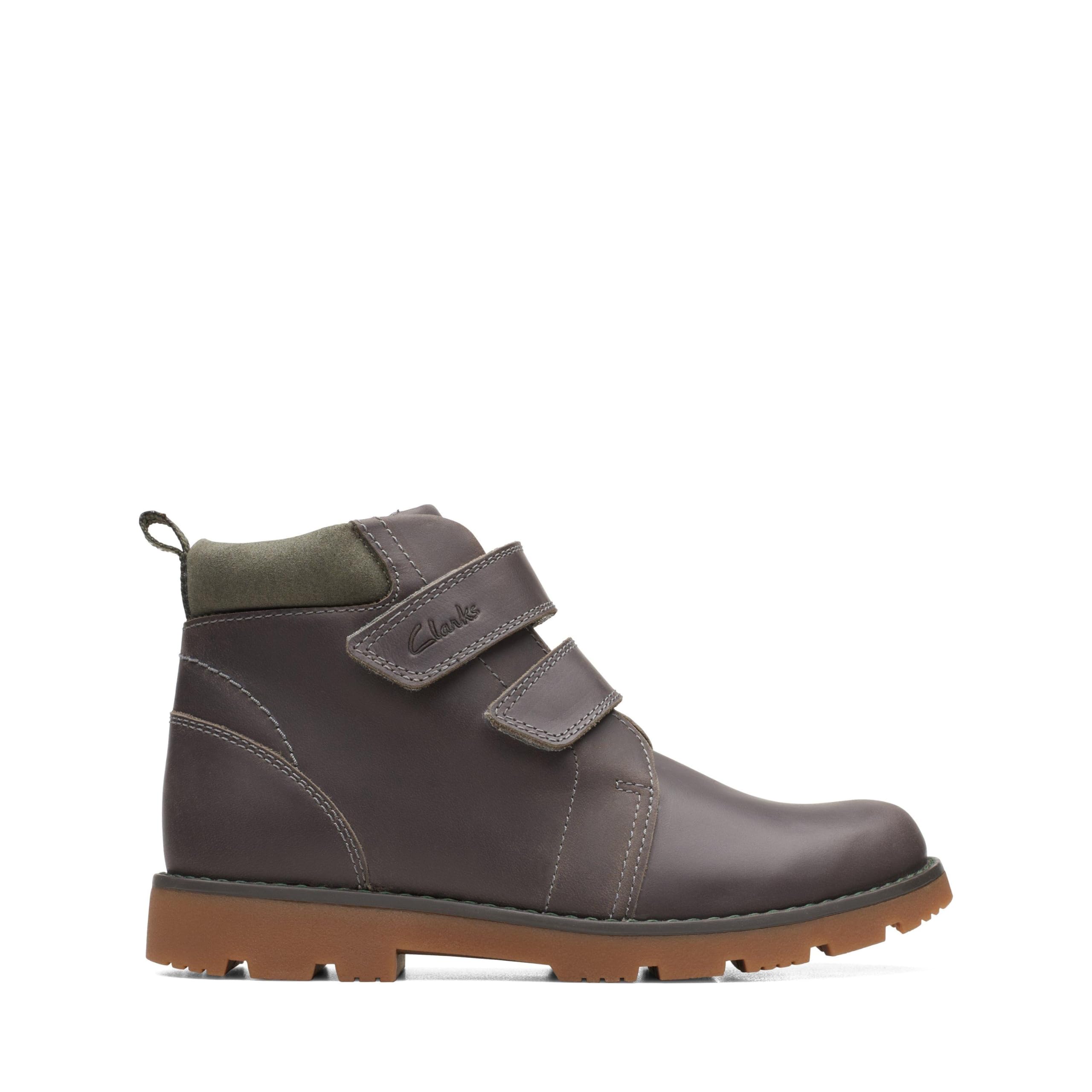 Clarks Boys' Heath Hike T Combat Boot, gray, 10 UK