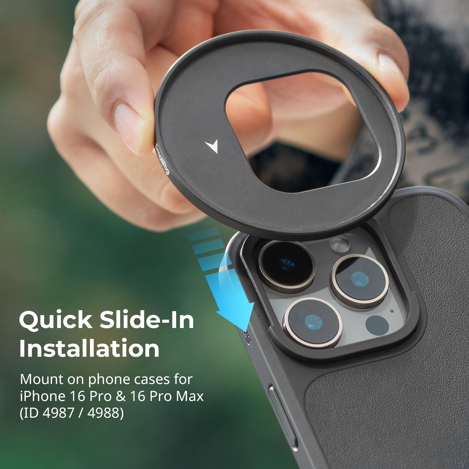 SMALLRIG Adaptador de Filtro Roscado FilMov de 67 mm para Funda de Teléfono SMALLRIG (para iPhone 16 Series 4987/4988), Compatible con Filtros de 67 mm y Luces de Vídeo LED (4873) - 5173
