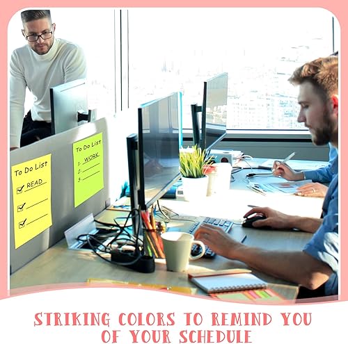 Miniatura 7 de Jecery 4 blocs de notas adhesivas grandes de 11 x 11 pulgadas, notas adhesivas jumbo para oficina, hogar, reuniones, 30 hojas/bloc