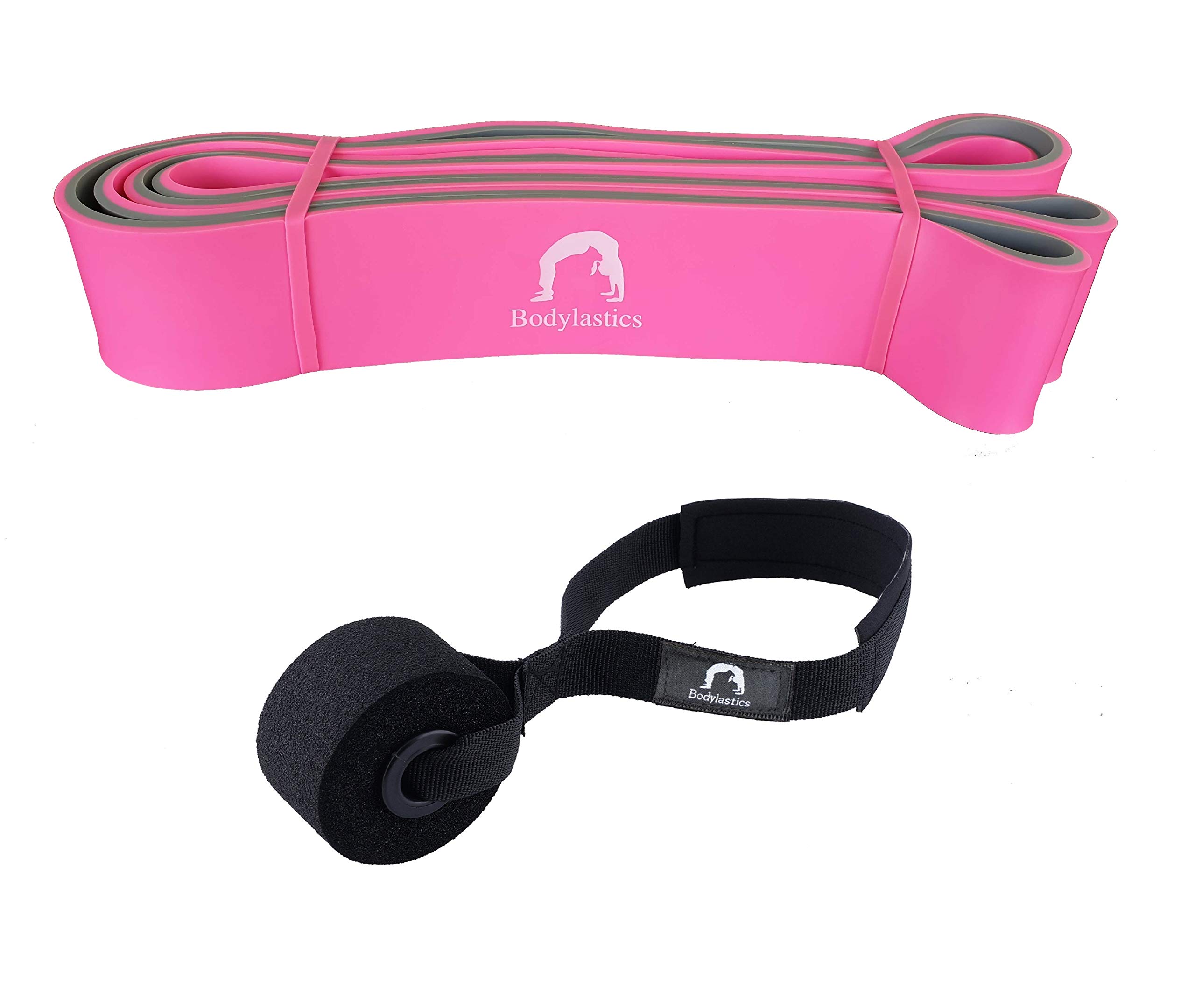 Bodylastics Dual Layer Resistance Loop Bands for Pullup Assistance, Pilates, Yoga, Fitness Workouts