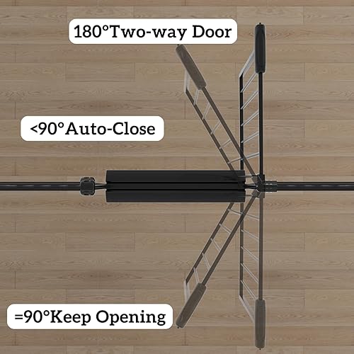 Miniatura 6 de Puertas extra anchas para bebés para puertas de 52.76 a 62.20 pulgadas, puerta extra ancha para bebé, puerta para perro, montada a presión, sin