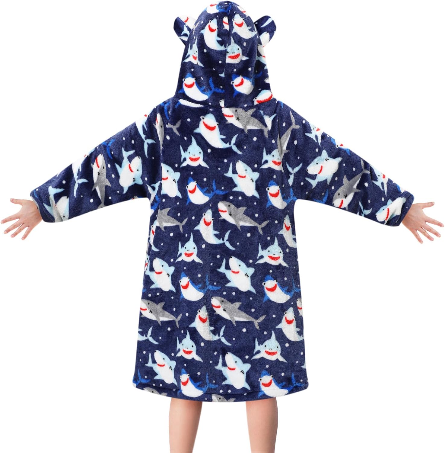 Redair Kids Wearable Blanket Hoodie Boys Girls Comfort Hooded Blanket Sweater with Pocket Cute Birthday Gifts 2-10Y