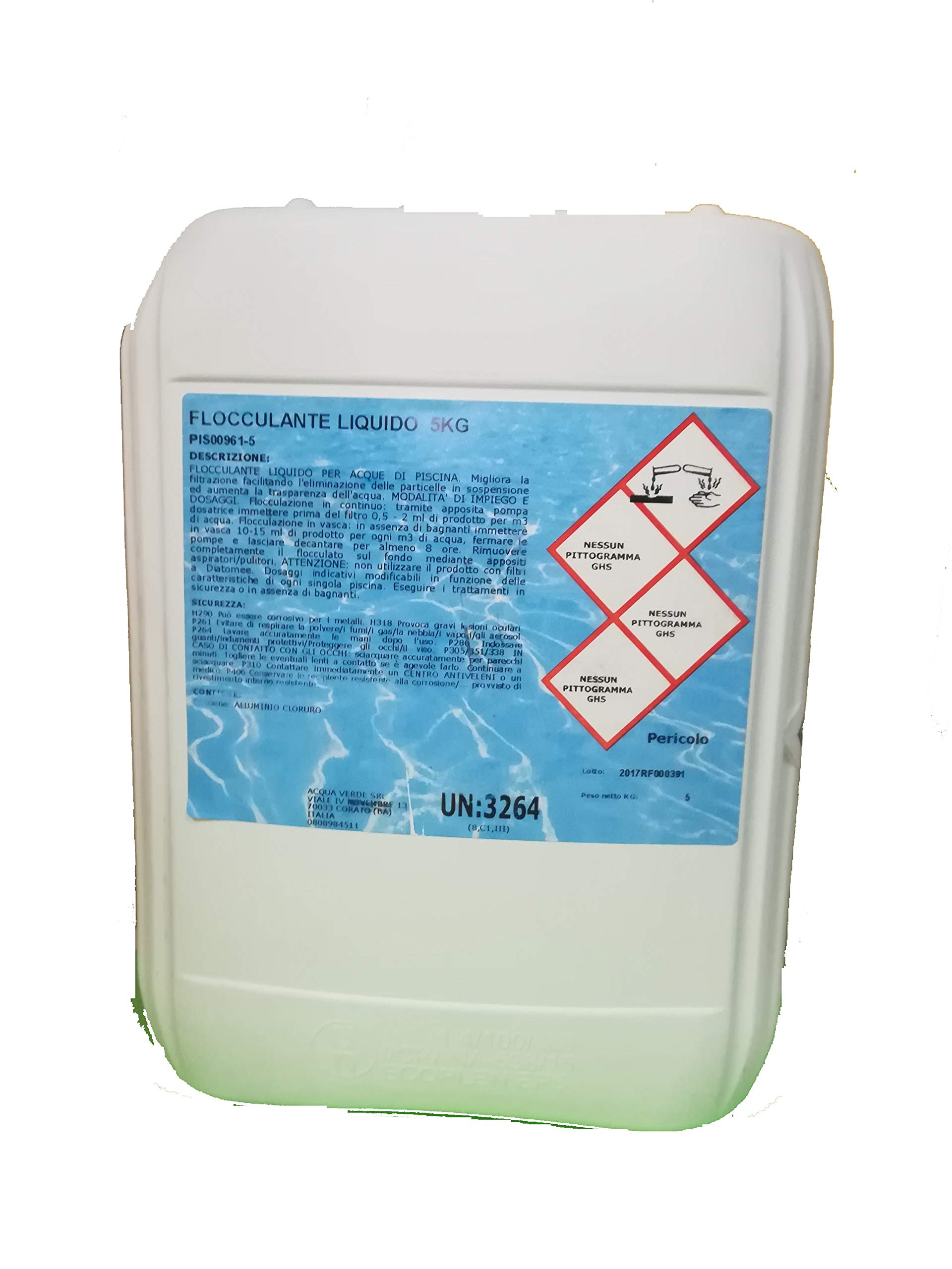 Flocculante Liquido Chiarificante Liquido ad Azione Diretta per acque Piscina 5 kg