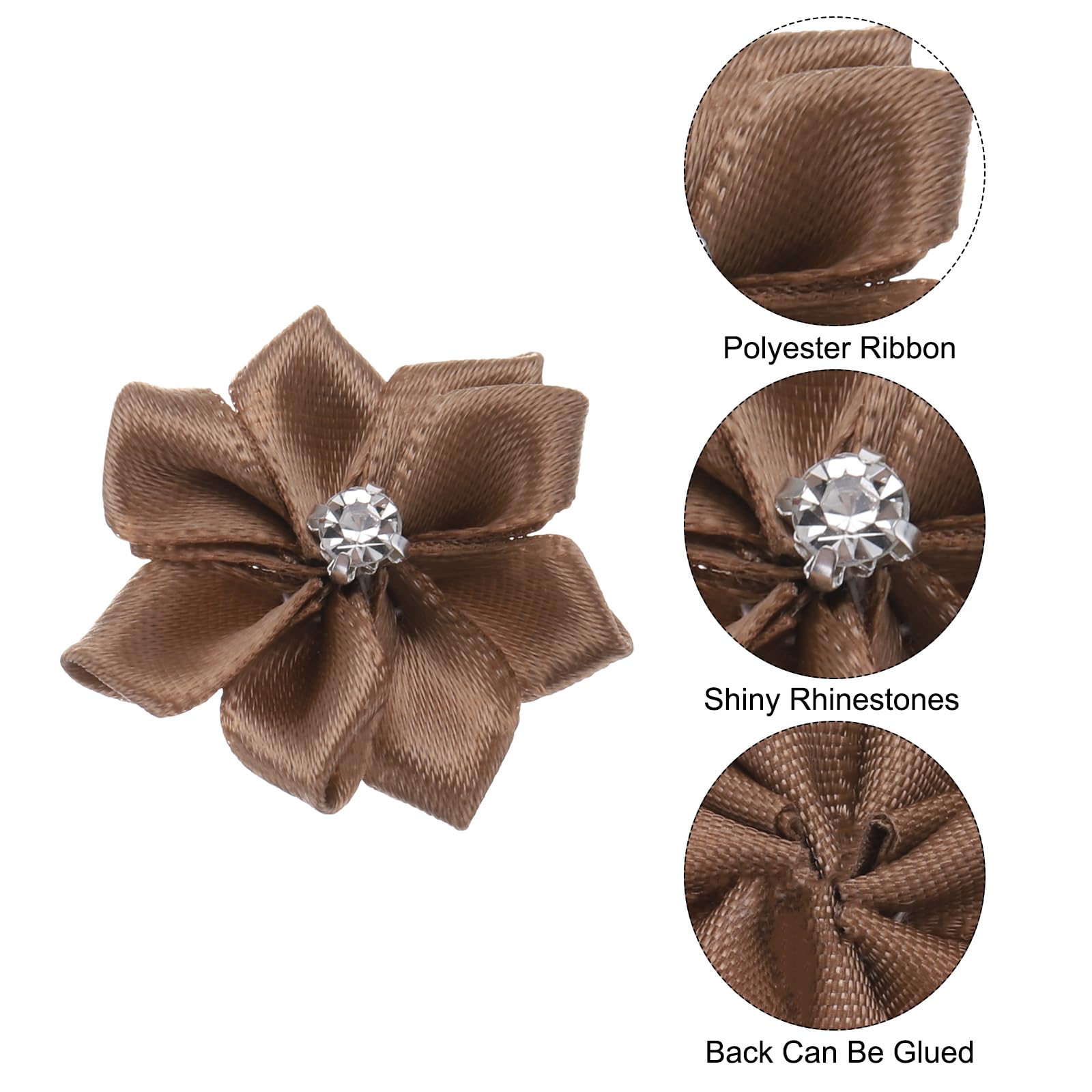 PATIKIL 1.2 Inch Small Ribbon Flowers - Image 3