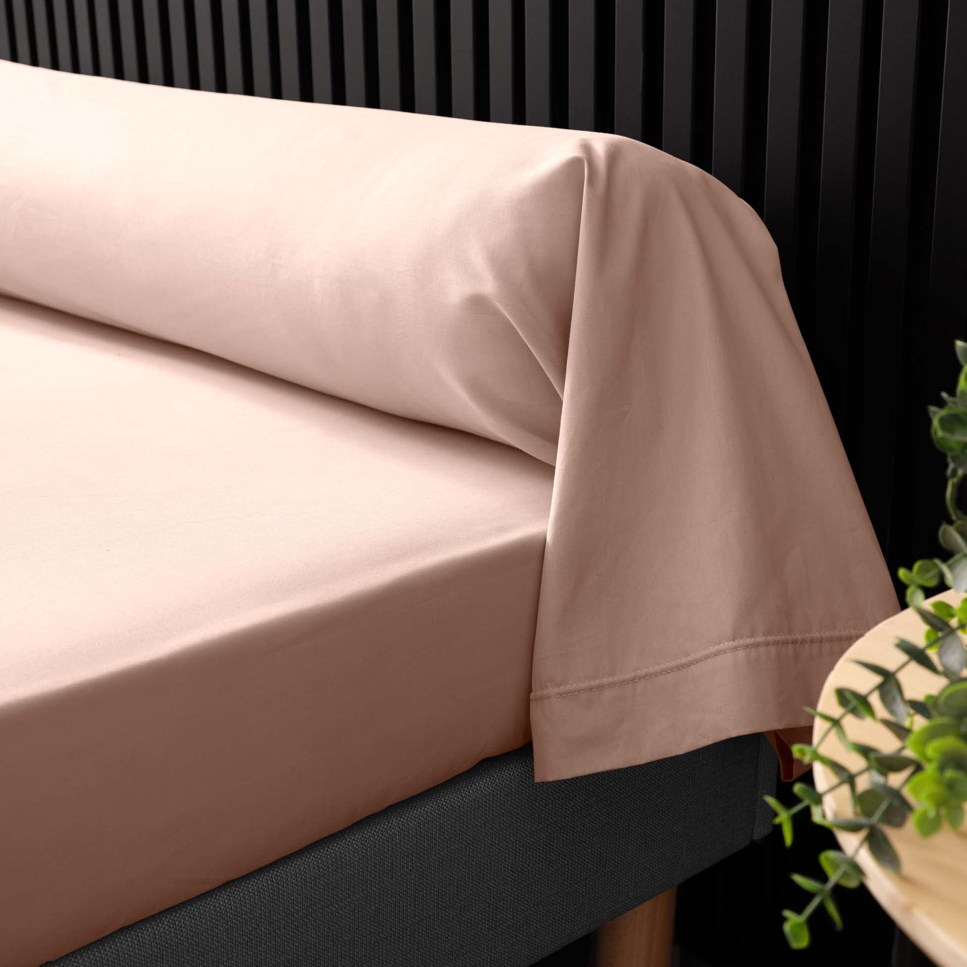 douceur d'intérieur, Bolster Pillowcase (85 x 185 cm) Percaline Nude, Cotton Percale - Image 3