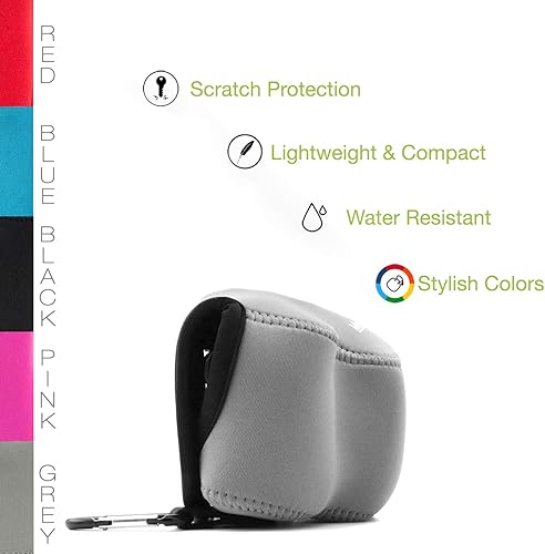 Miniatura 6 de MegaGear. Funda para cámara, ultra liviana neopreno con mosquetón para Sony A6000, A6300 con lente 16-50