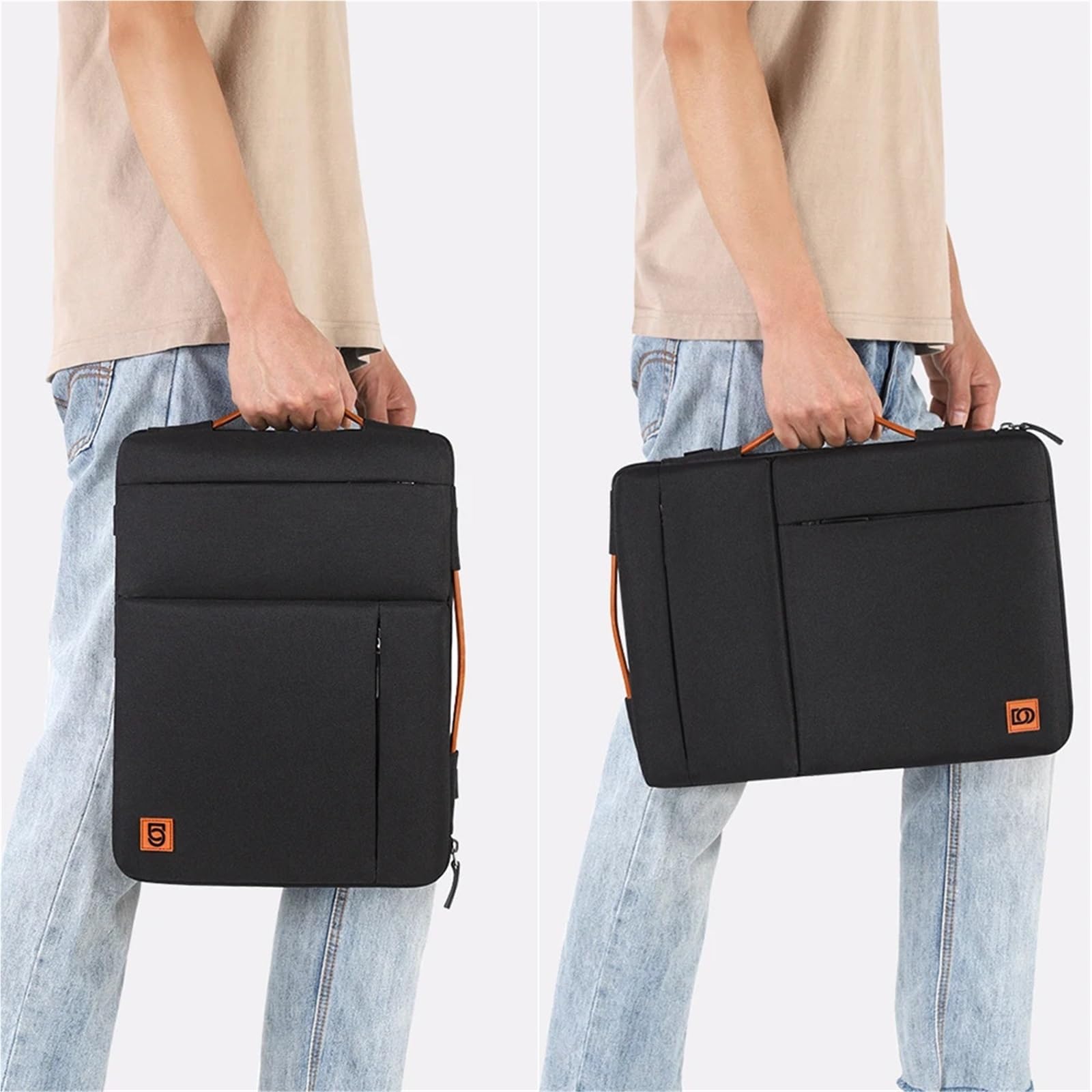Borsa multiuso for laptop con tracolla e maniglia for notebook da 10", 13", 14", 15,6" e 17", antiurto, nera
