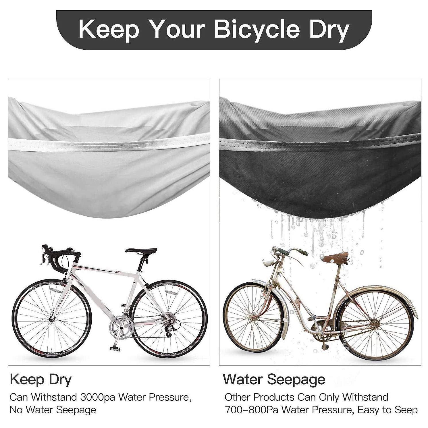 Copertura antipioggia per bicicletta, impermeabile, antipolvere