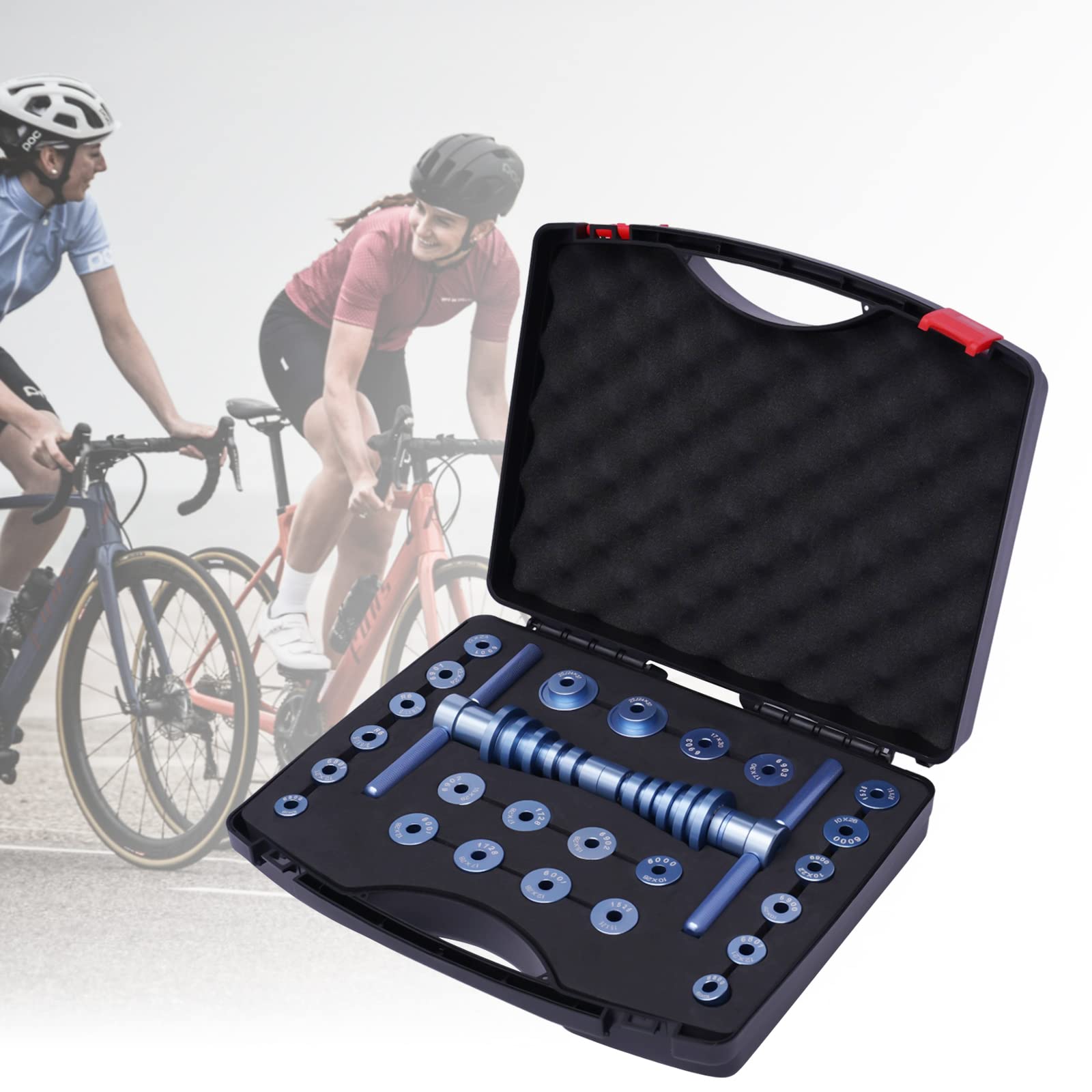 Fahrrad Lager Presse Werkzeuge Fahrrad Innenlager Press Set Fahrrad Einpresswerkzeug Tretlager Lager Einpresswerkzeug Fahrrad mit Aufbewahrungsbox