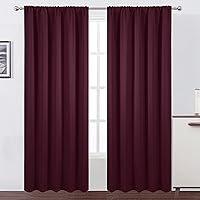 Vista 120 de LEMOMO Cortinas opacas de 42 x 84 pulgadas, juego de 2 paneles de cortinas con aislamiento térmico para oscurecer la habitación, cortinas