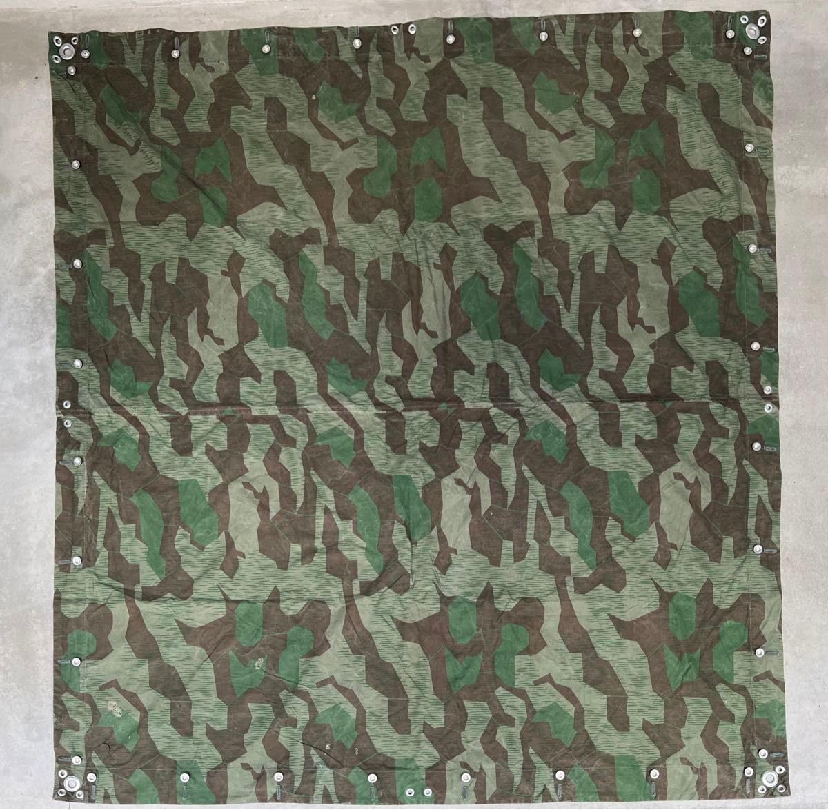 ②スイス軍幕×1 スプリンターカモ ツェルトバーン ミリタリー テント 実物 ③40s スイス軍幕 スプリンターカモ ツェルトバーン ミリタリー