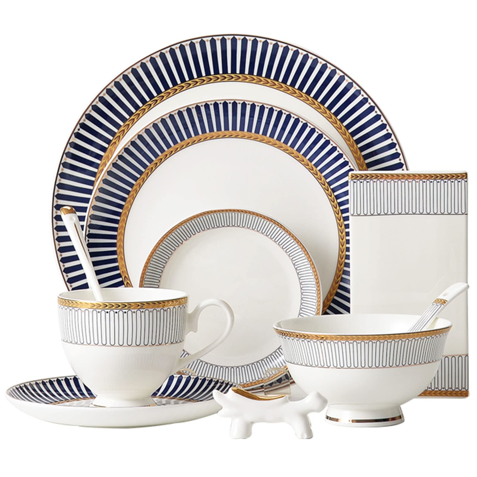 Vaisselle en porcelaine tendre 20 pièces, service de table en porcelaine, assiettes et bols légers pour 2 personnes, service de table idéal pour la cuisine, l'intérieur et l'extérieur, passe