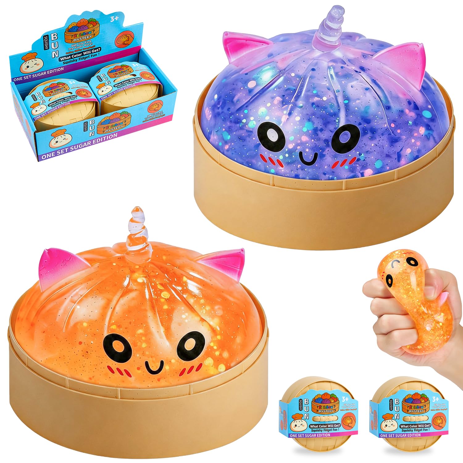 Amazon.com: XNJAMG 2Pcs Dumpling Squishy Mystery Box, 8.5cm