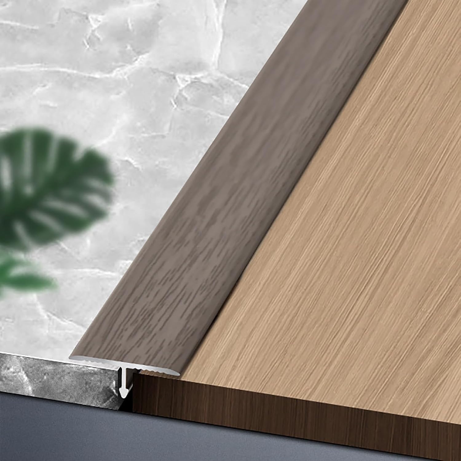 CLSQLXYJZC Floor Transition Threshold Strip, Aluminium Alloy T Molding Floor Transition Strip for Doorways, Wood to Tile Edging Trim Strip, for Bedroom Doorway Edge Trim (Color : A, Size : 0.9m*2)