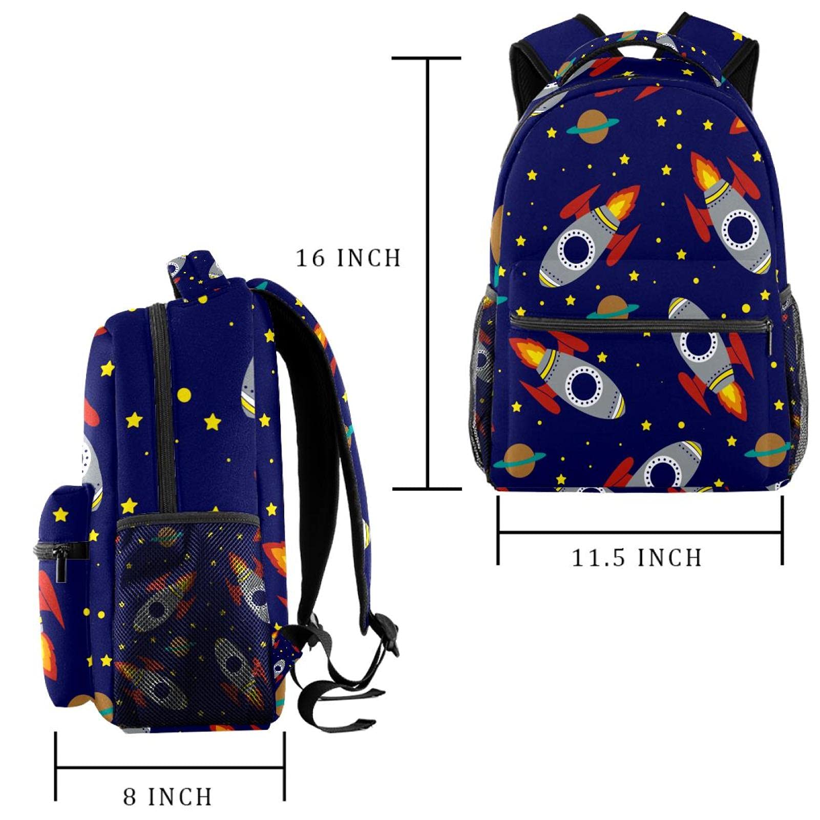 Laptop-Rucksack, Motiv: Angel Unicorn Star Night Navy Hintergrund University Laptop Rucksack Reisetasche Große Kapazität & Verstellbarer Gurt, Mehrfarbig 04,