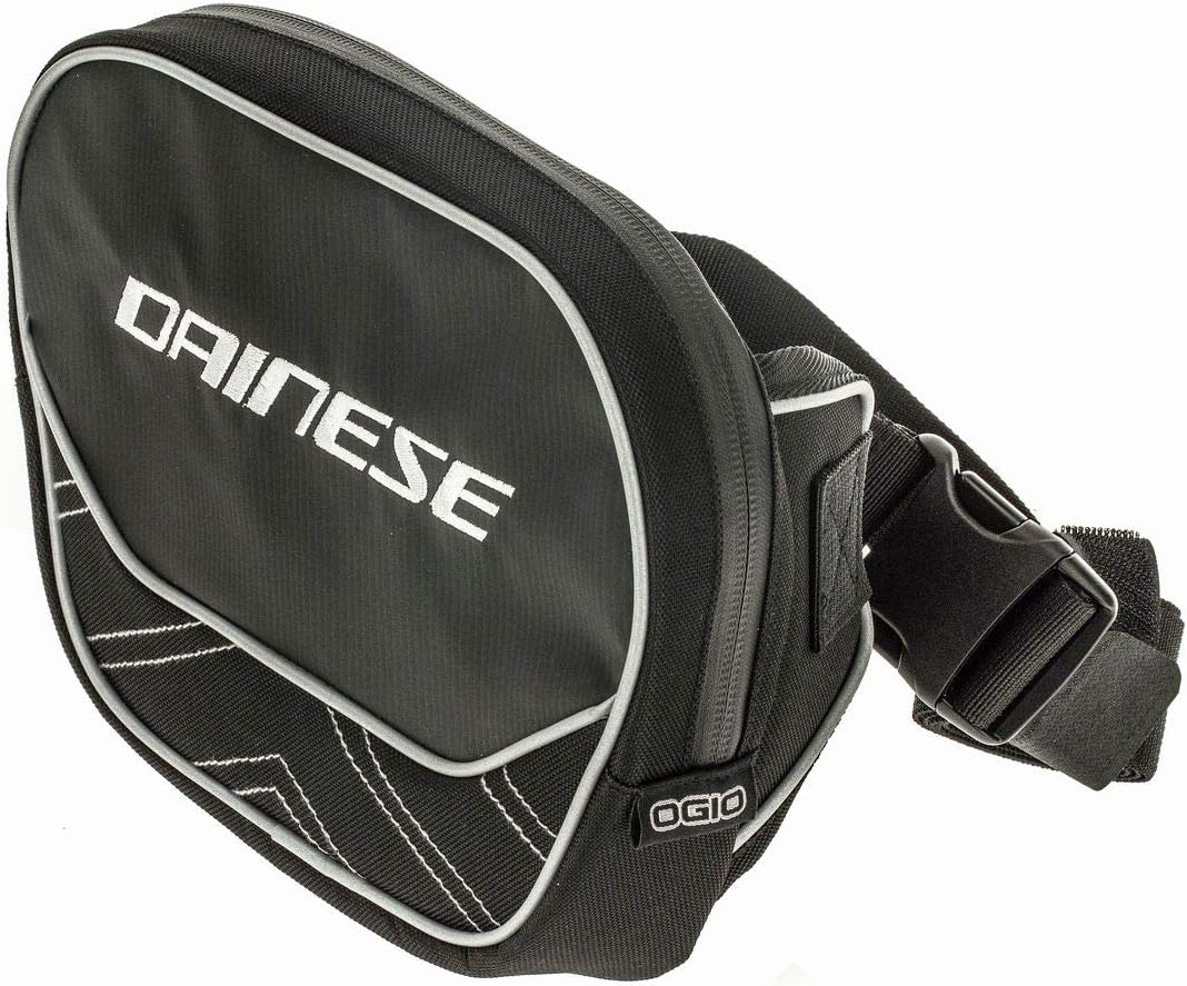 DaineseDainese - Waist-Bag Motorbike Waist Pack, 2-Liter Waist Pack for Men & Women, Zip Closure, Waterproof Pouch with Soft Inserts, Unisex Bikers Bag, Dainese Motorcycle Bag, Black