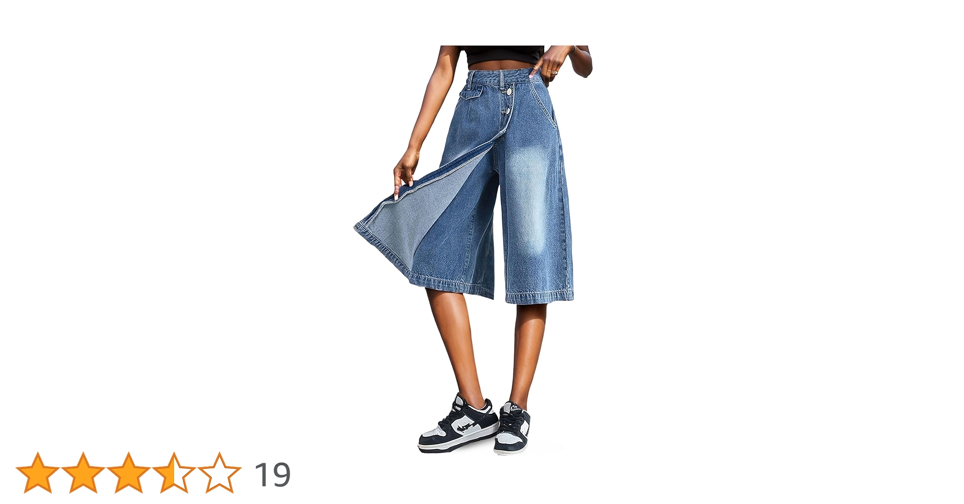 Buy Djeanxa Jorts for Women Baggy Y2k Bermuda Jean Shorts Button
