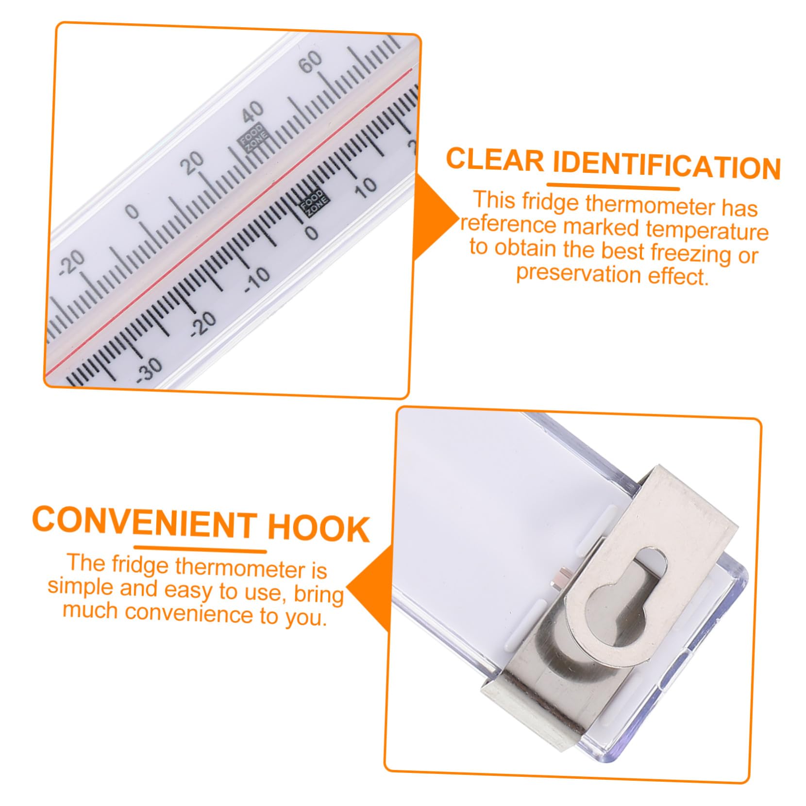 GARVALON 6 Stück Kühlschrankthermometer Hochpräzises Kühl Gefrierschrank Thermometer Für Innenbereich Mit Praktischem Design