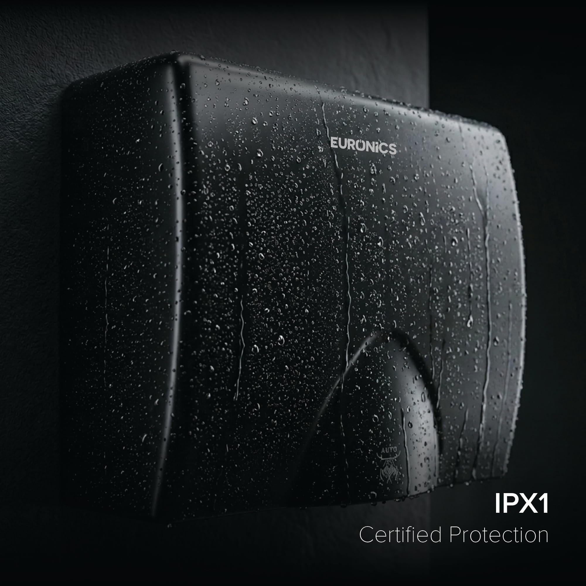 Euronics Automatic Hand Dryer for Washrooms & Office | Black ABS Plastic Commercial Hand Dryer | Fast & Efficient Hand Drying | Wall Mounted, Energy Efficient | BIS & ISI Certified | BEH04 — Amazon image 6
