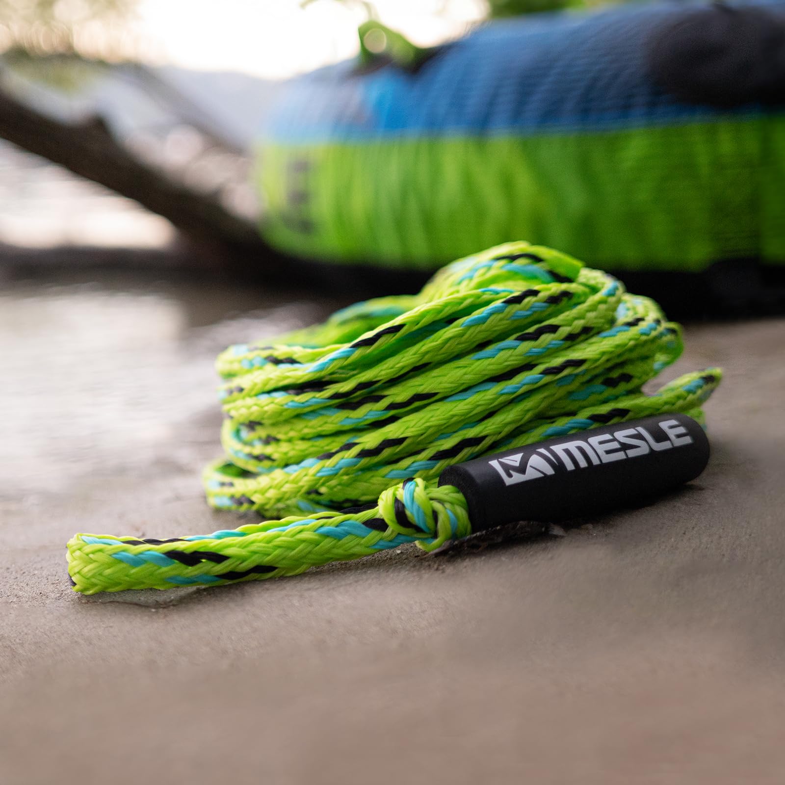 MESLE Schlepp-Leine 3P 55' für Wassersport Tubes und Schleppreifen, mit Schwimmer, Zug-Seil für 3 Personen Towable, Länge 16,8 m
