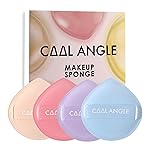 4Pcs Makeup Sponge Puff Latex-free Soft Beauty Sponge Perfect for Liquid Foundation Concealer Cream Powder, High-density and Flexible Blender Sponge, 4 Color Pack Blue Purple Pink Beige