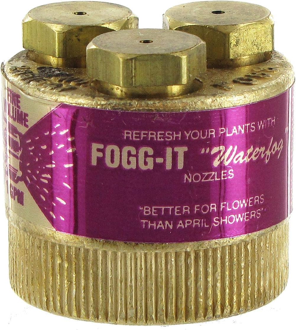 Dramm Fogg-It Mist Spray Nozzle with Brass Jets & Body, Perfect for Delicate Seedlings & Raising Humidty for Wilting Plants, Brass