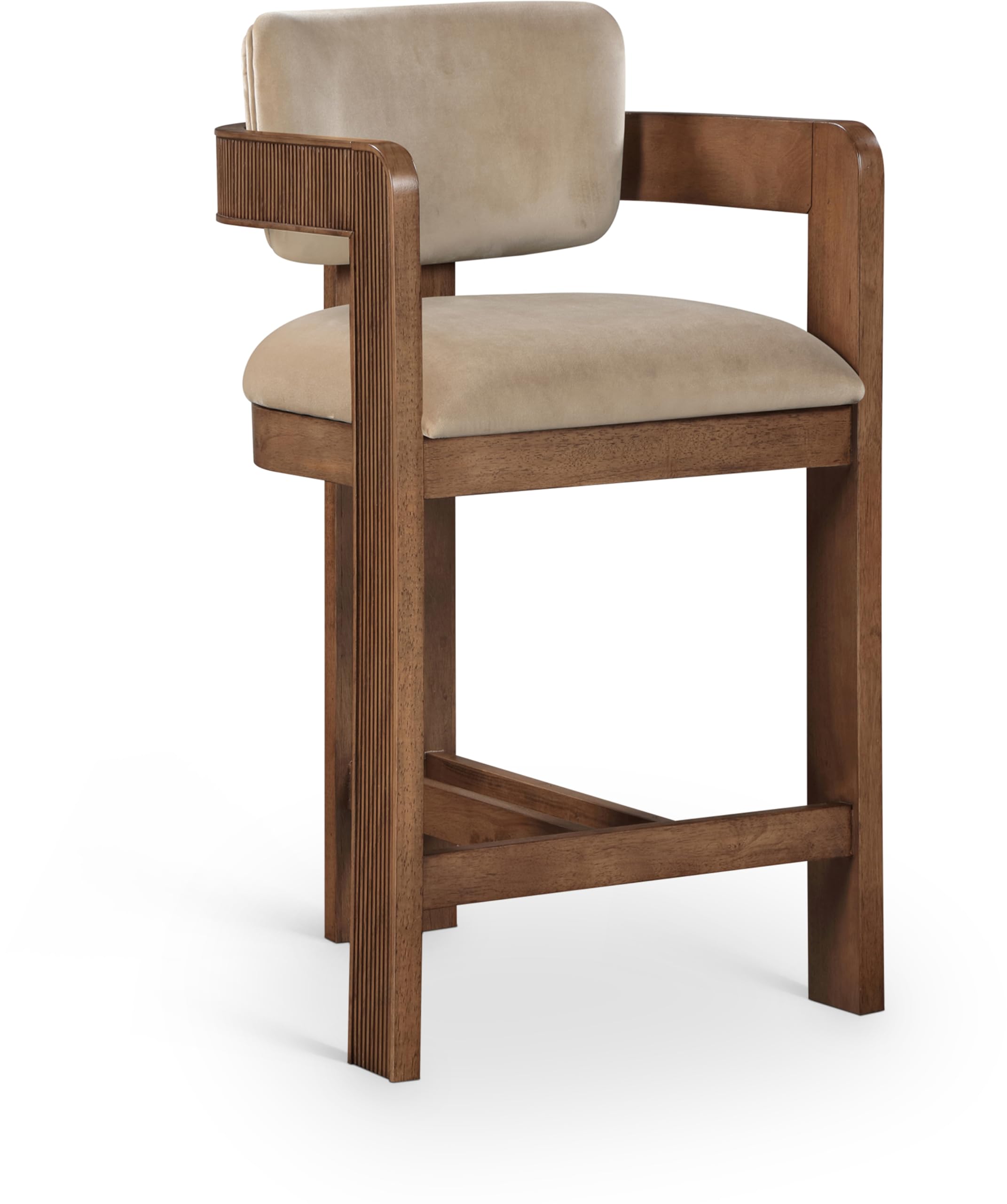 Amazon.com: Meridian Furniture Sacha Velvet/Rubberwood Counter