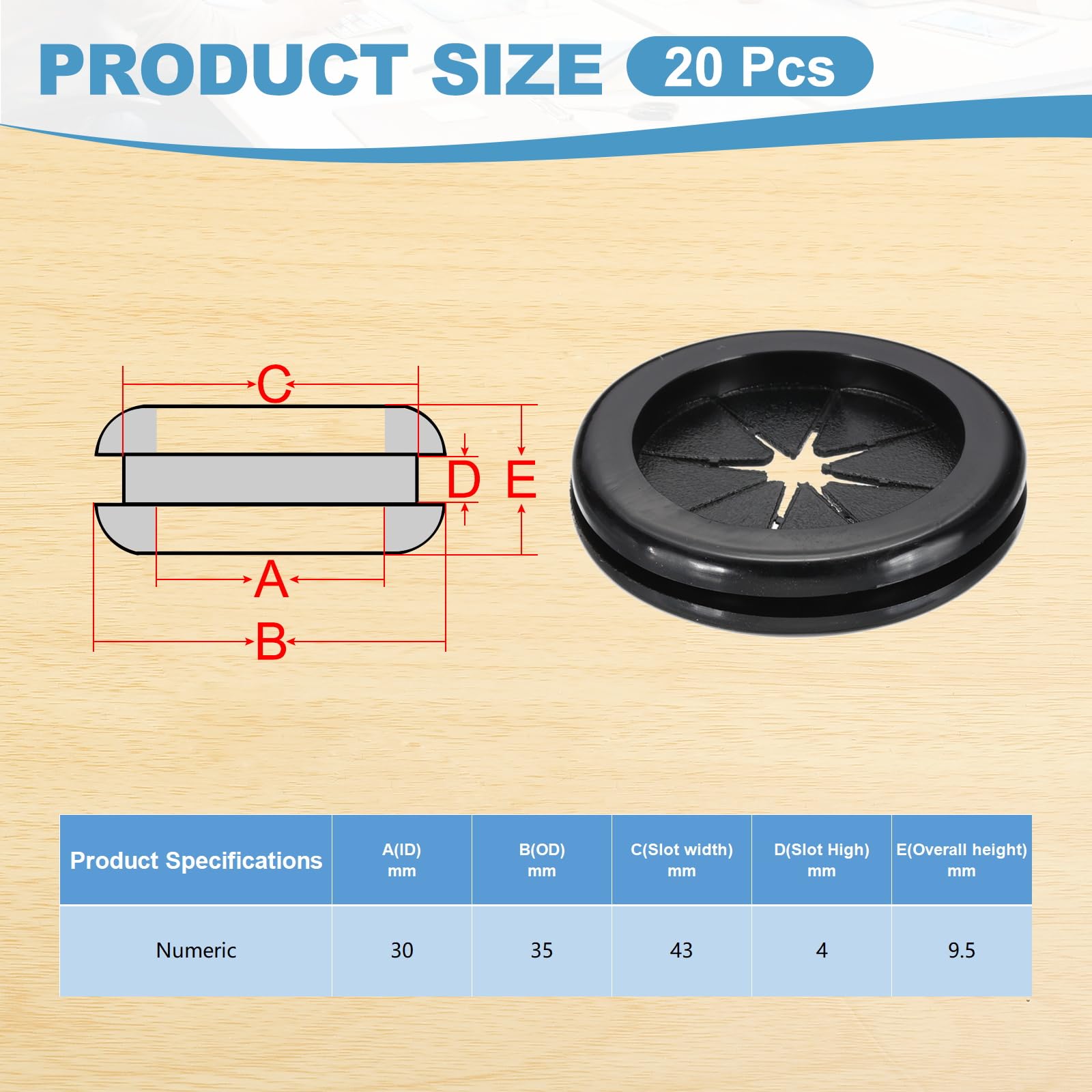PATIKIL Rubber Grommet 1-3/16" - Image 2