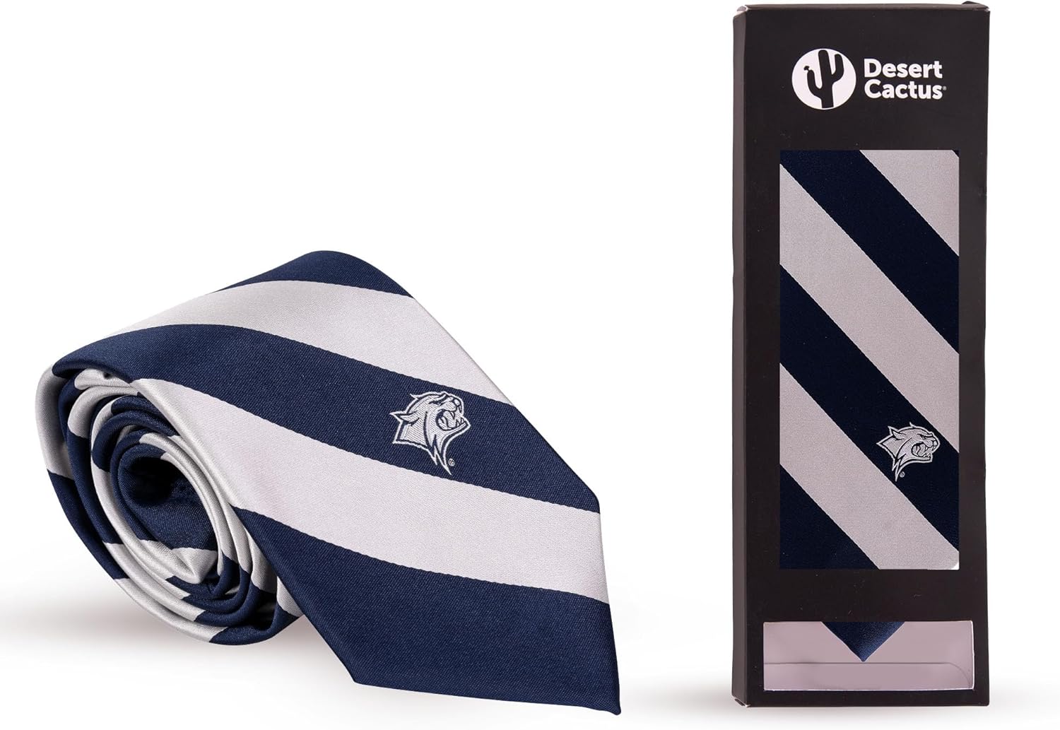 Desert Cactus University of New Hampshire Neck Tie UNH Wildcats 100% Polyester Necktie with Logo, Officially Licensed (Style A) - Image 4