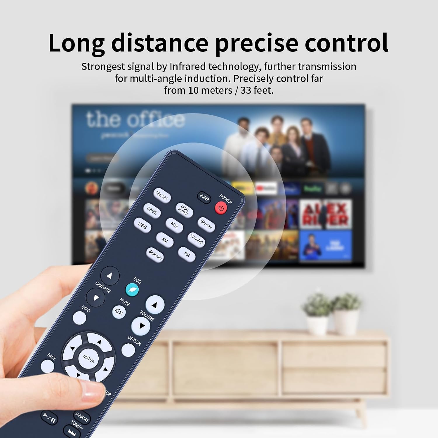 Replacement Remote Control for Denon AVR-S570BT AV Receiver