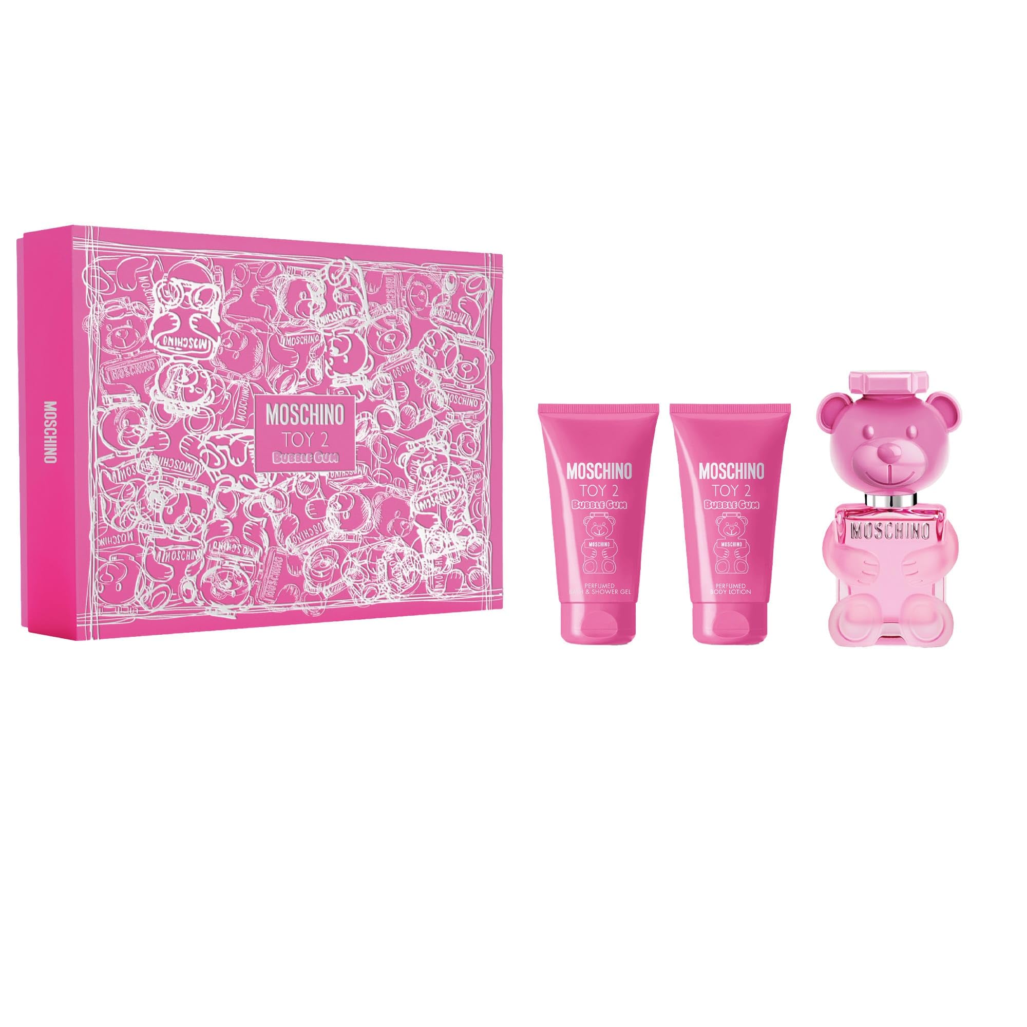 Moschino Toy 2 Bubblegum Eau de Toilette Gift Set 2025-50ml EDT, 50ml Body Lotion, 50ml Shower Gel