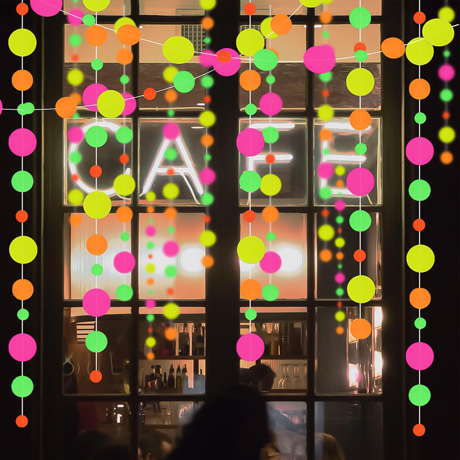 Guirlande Ronde En Papier Arc-en-ciel - 4 Mètres - 4 Pièces - Pour Décoration Fête, Mariage, Anniversaire