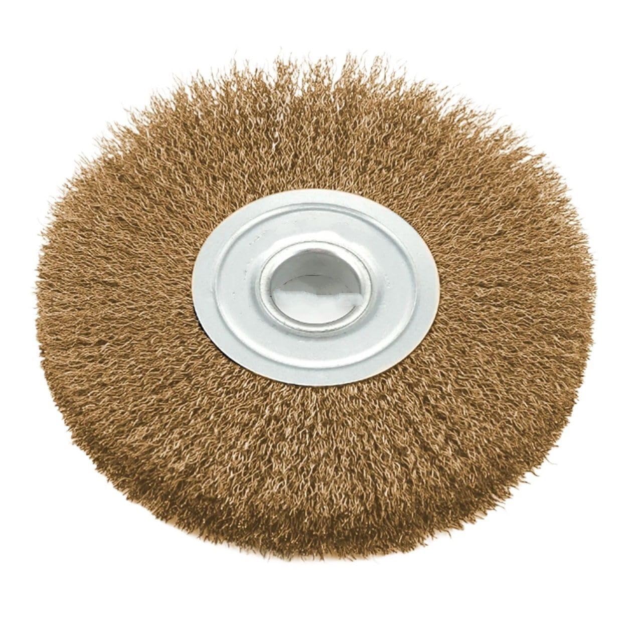 Disques à brosse métallique, 1 brosse de forage à roue sertir, 75/80/100mm, trou 0.52/0,32 pouces, en acier inoxydable et fil cuivre(Copper 100mm)