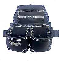 Vista 1 de 20-123 Bolsa de herramientas de cuero resistente de 5 bolsillos, color negro