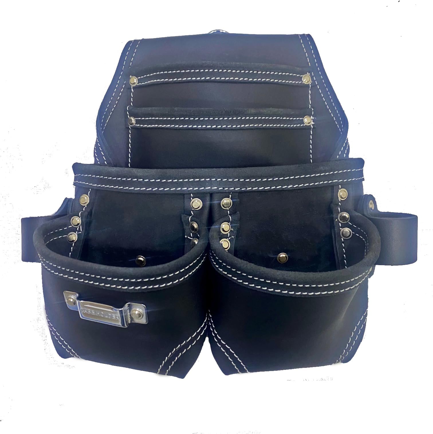 Zeluga 20-123 5 Pocket Heavy Duty Leather Tool Bag, Black