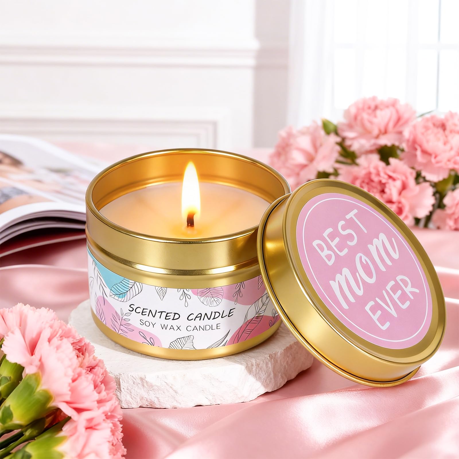 Regalos para mamá, regalo único de cumpleaños, día de la madre, regalo de agradecimiento para mujeres, juego de cesta de regalo para madre de hija e hijo, regalo de agradecimiento para madre de